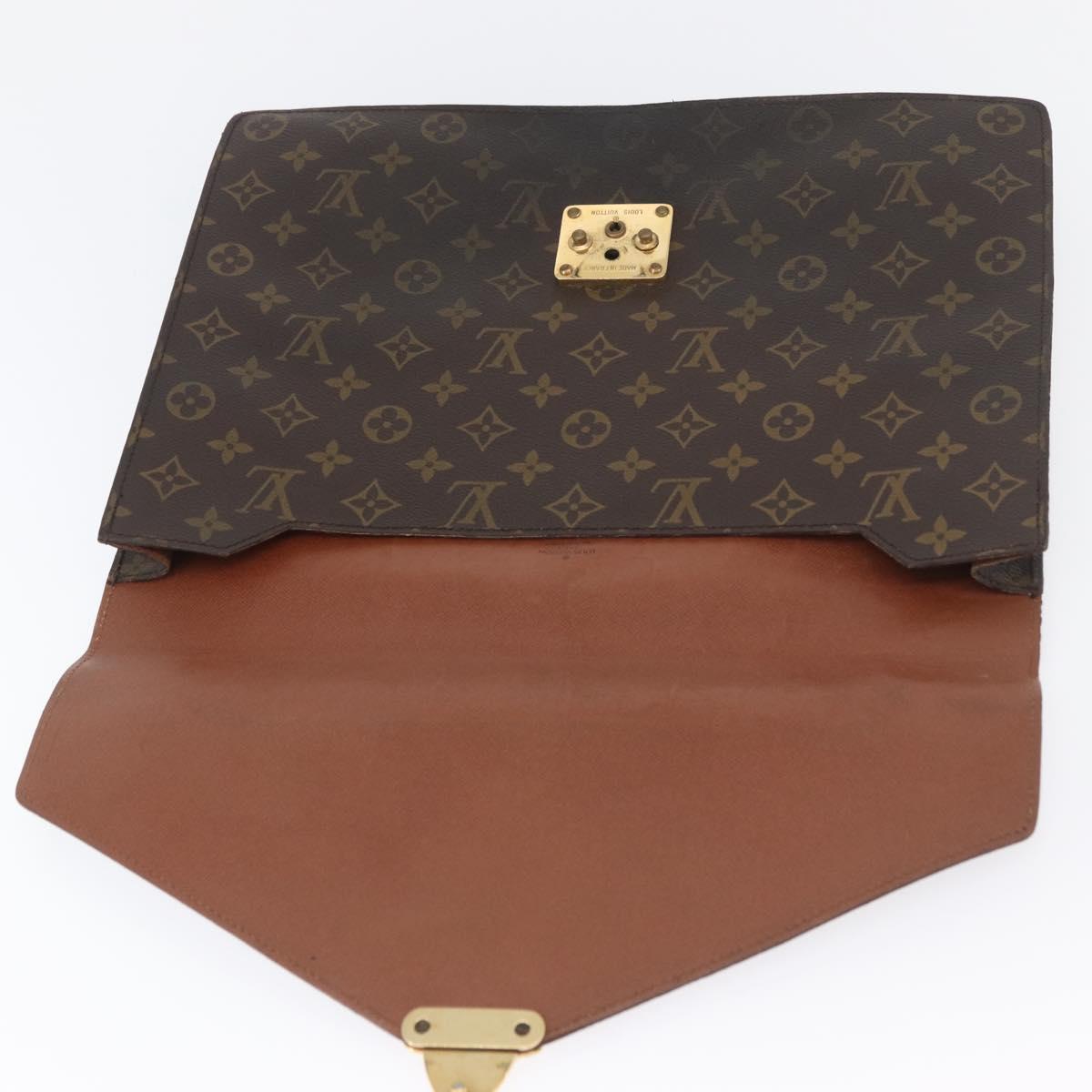 LOUIS VUITTON Monogram Porte Documents Senatur Briefcase M53335 LV Auth BA11356