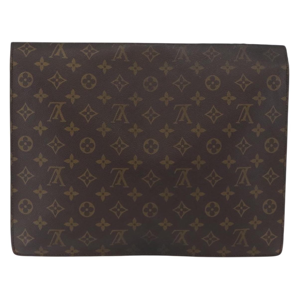 LOUIS VUITTON Monogram Porte Documents Senatur Briefcase M53335 LV Auth BA11356