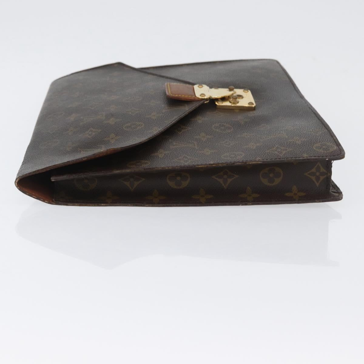 LOUIS VUITTON Monogram Porte Documents Senatur Briefcase M53335 LV Auth BA11356