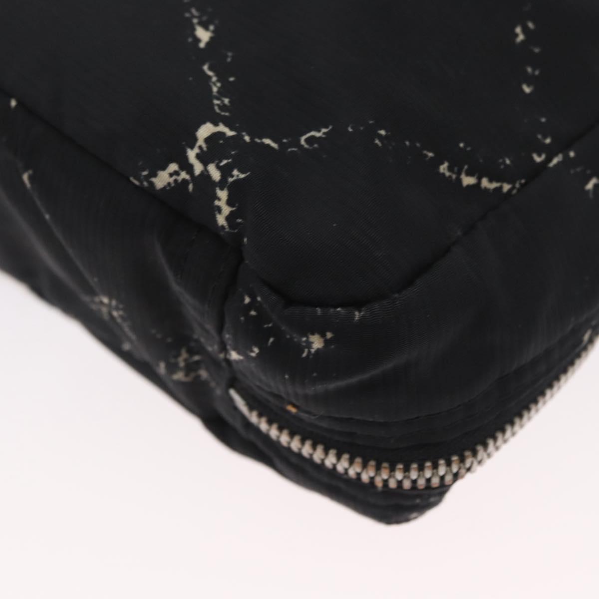 CHANEL New Travel Line Hand Bag Nylon Black CC Auth BA11357