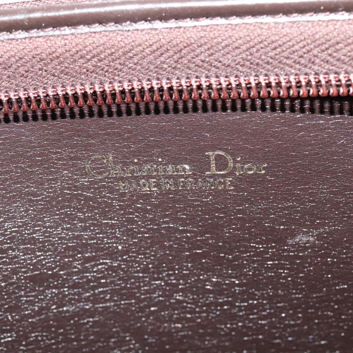 Christian Dior Trotter Canvas Shoulder Bag Brown Gold Auth BA1136