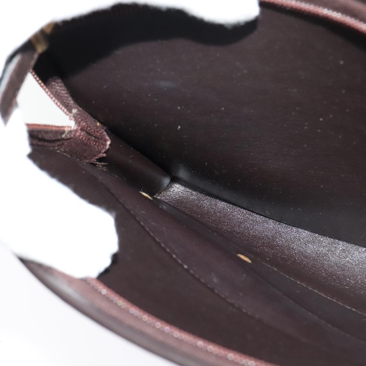 Christian Dior Trotter Canvas Shoulder Bag Brown Gold Auth BA1136