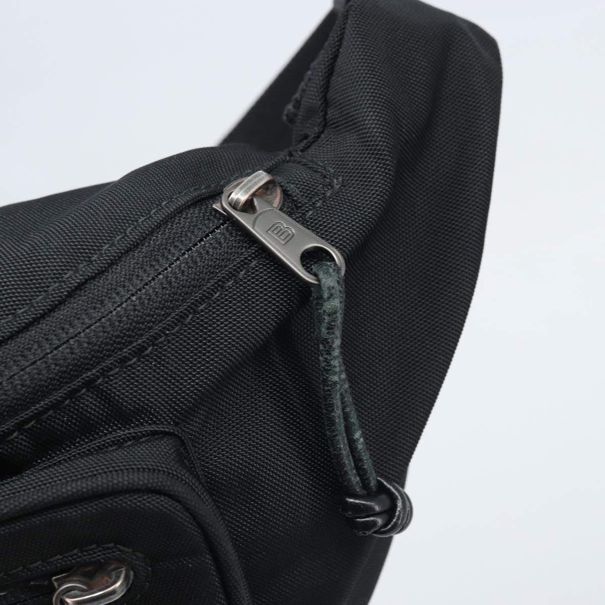 BALENCIAGA Body Bag Nylon Black 482389 Auth BA11367