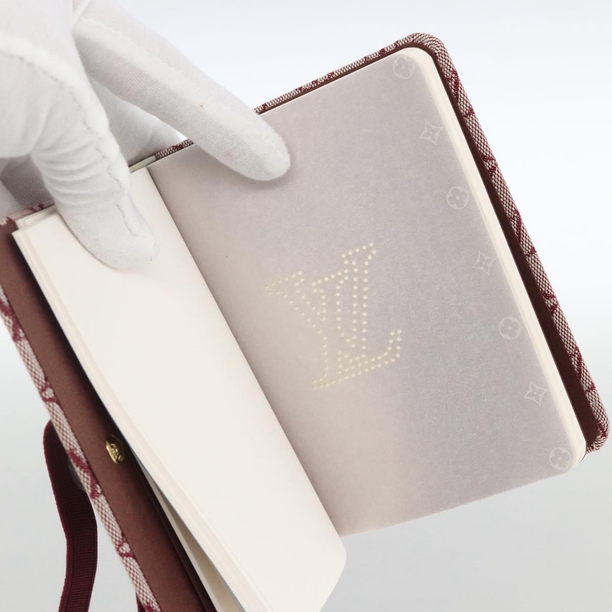 LOUIS VUITTON Monogram Mini Carnet MM Day Planner Cover Red R20834 Auth BA11370A