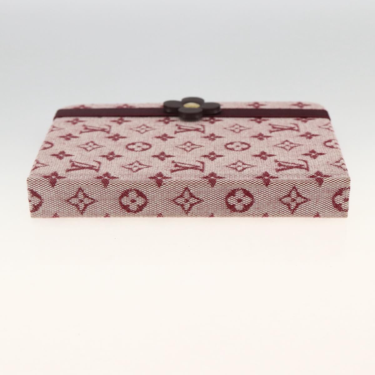 LOUIS VUITTON Monogram Mini Carnet MM Day Planner Cover Red R20834 Auth BA11370A