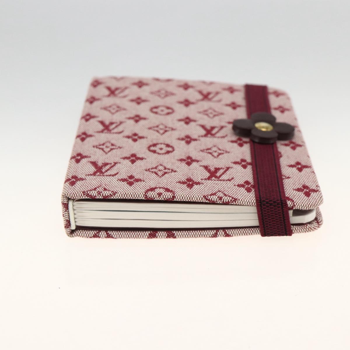 LOUIS VUITTON Monogram Mini Carnet MM Day Planner Cover Red R20834 Auth BA11370A