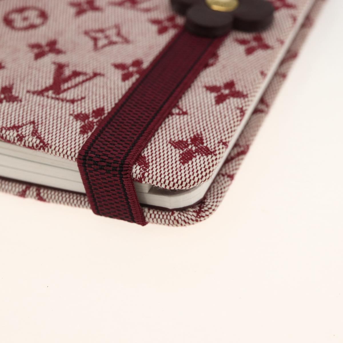 LOUIS VUITTON Monogram Mini Carnet MM Day Planner Cover Red R20834 Auth BA11370A