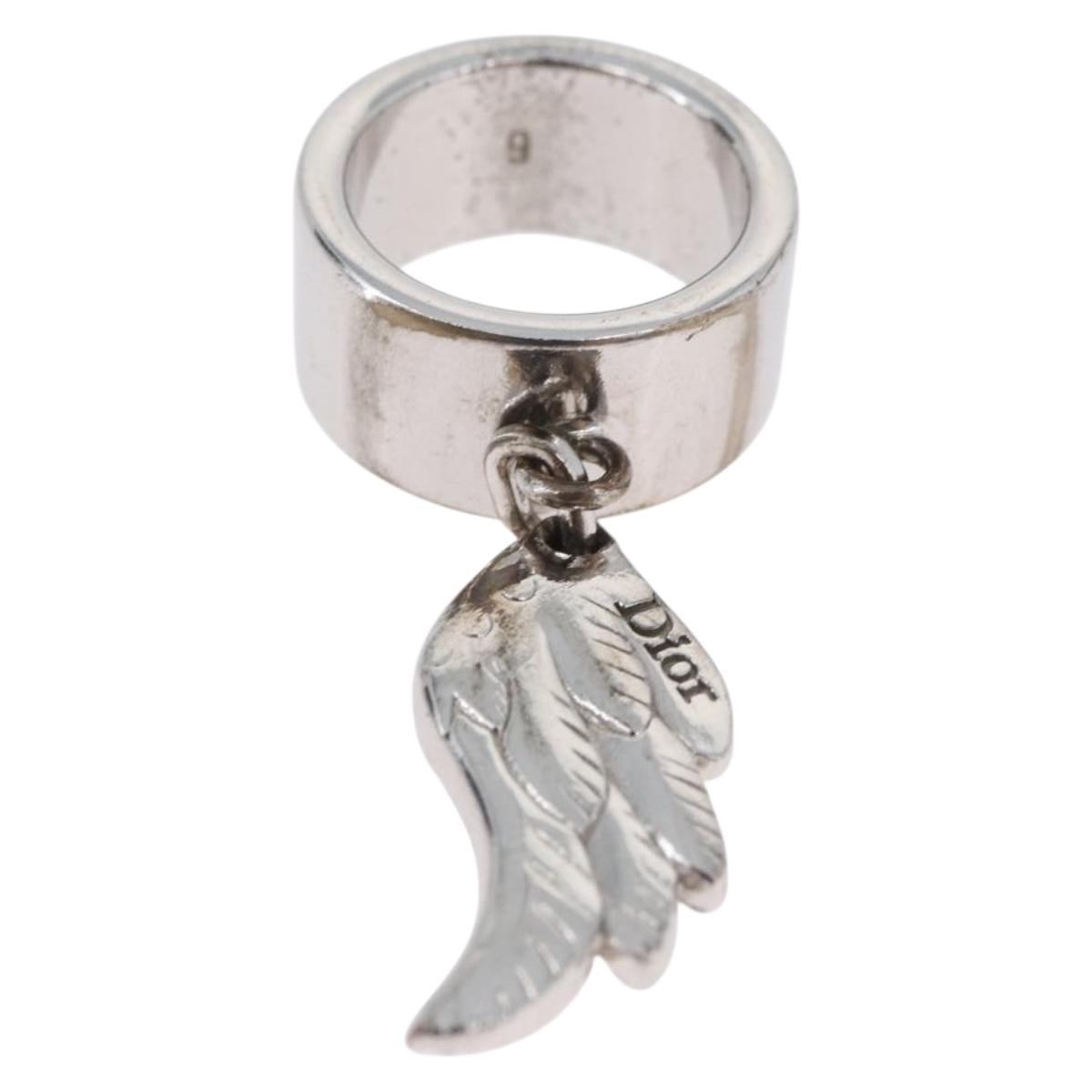 Christian Dior Ring metal Silver Auth BA11378