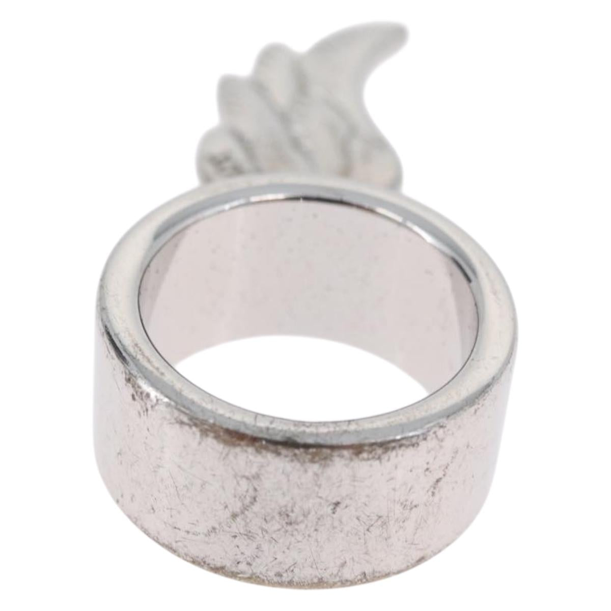 Christian Dior Ring metal Silver Auth BA11378