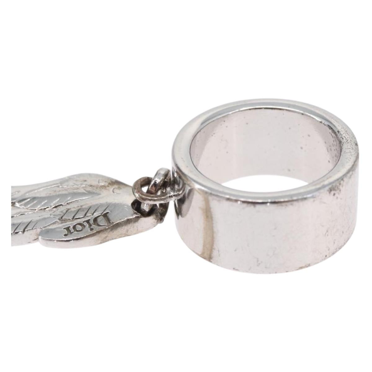 Christian Dior Ring metal Silver Auth BA11378