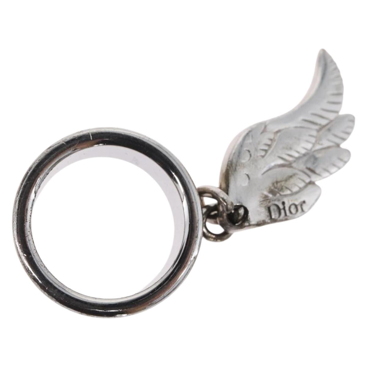 Christian Dior Ring metal Silver Auth BA11378