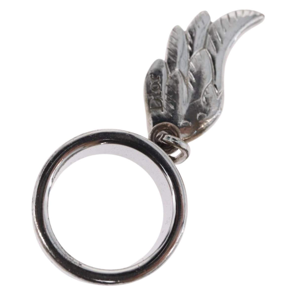 Christian Dior Ring metal Silver Auth BA11378
