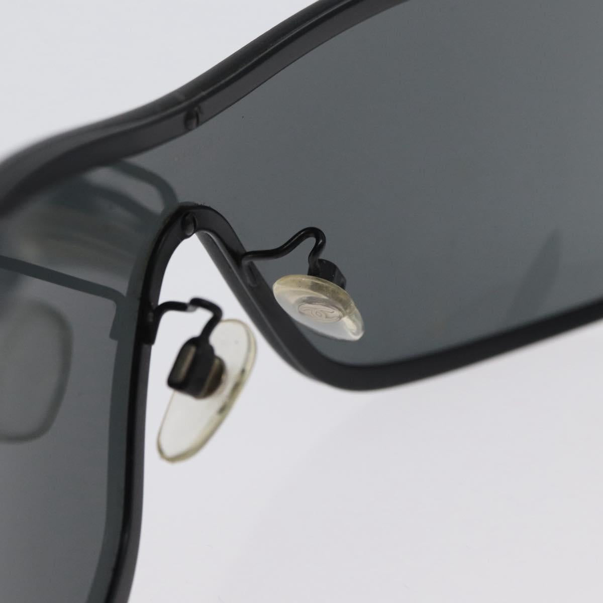 CHANEL Sunglasses plastic Black CC Auth BA11380