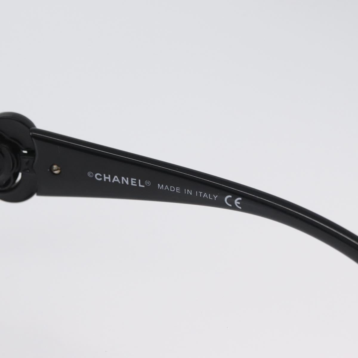 CHANEL Sunglasses plastic Black CC Auth BA11380