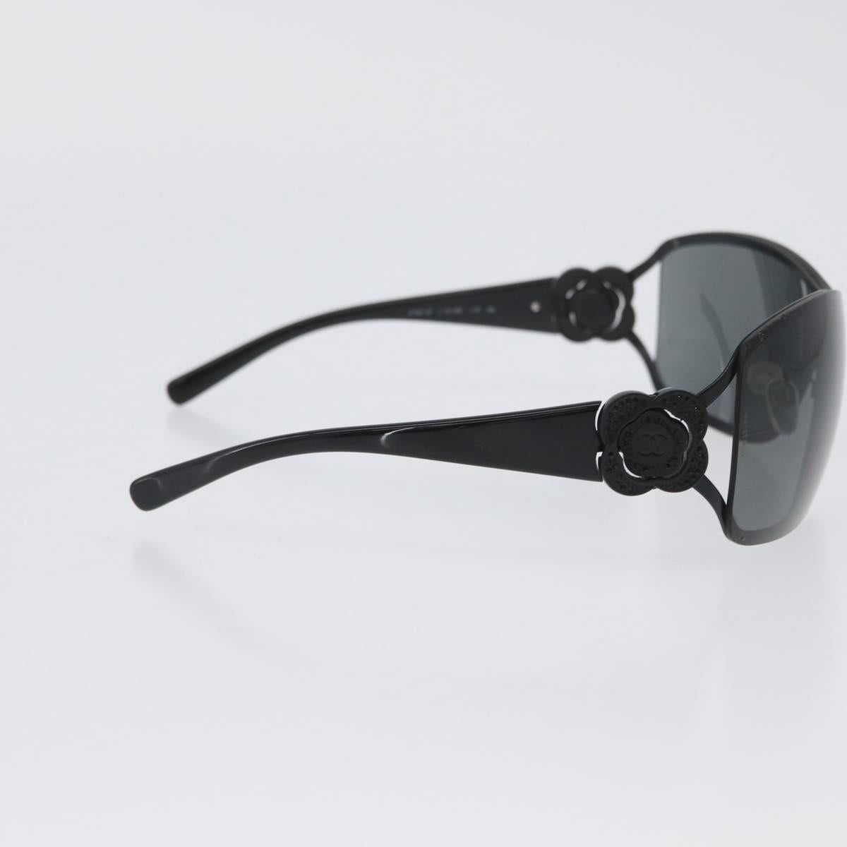 CHANEL Sunglasses plastic Black CC Auth BA11380