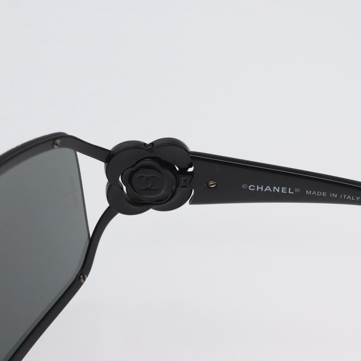 CHANEL Sunglasses plastic Black CC Auth BA11380