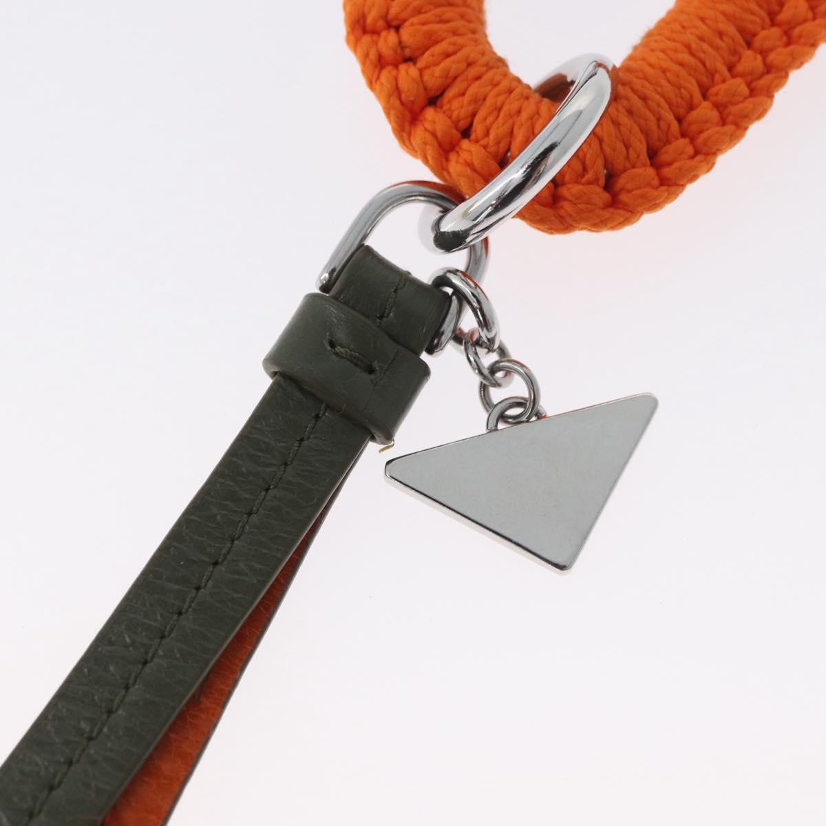 PRADA Key Holder metal Orange Auth BA11382M