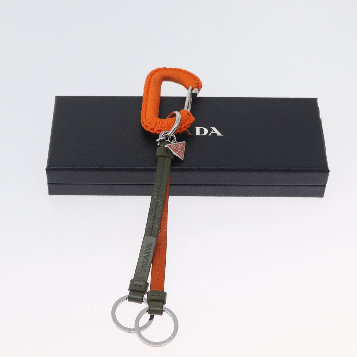 PRADA Key Holder metal Orange Auth BA11382M