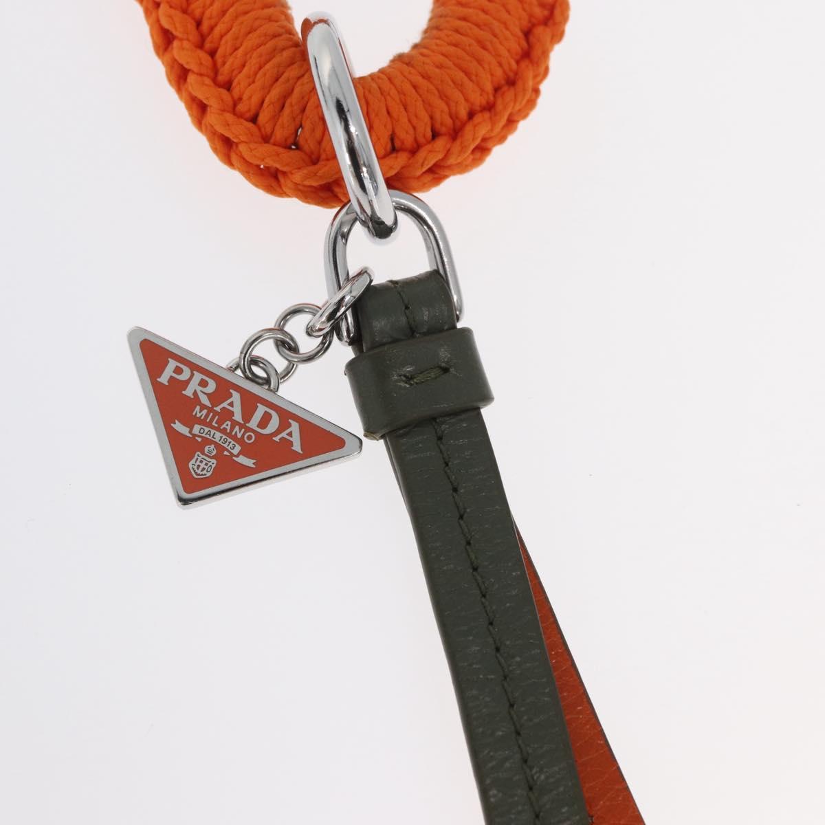 PRADA Key Holder metal Orange Auth BA11382M
