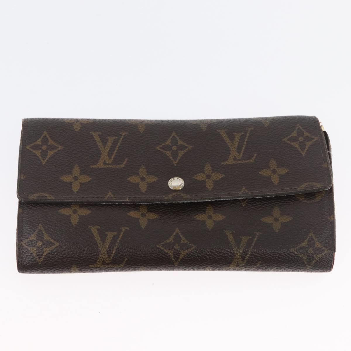 LOUIS VUITTON Monogram Wallet 2 Set LV Auth BA11389