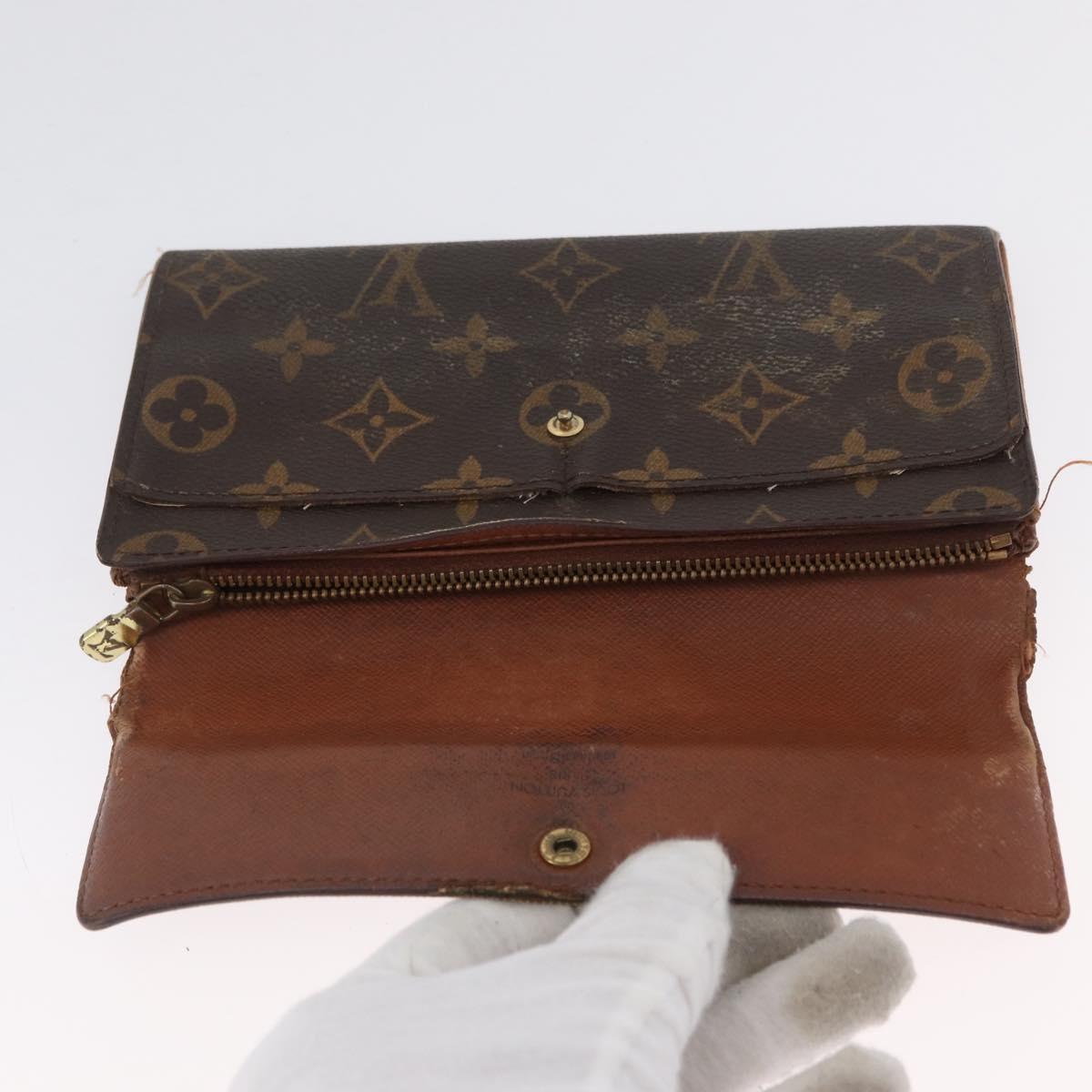 LOUIS VUITTON Monogram Wallet 2 Set LV Auth BA11389