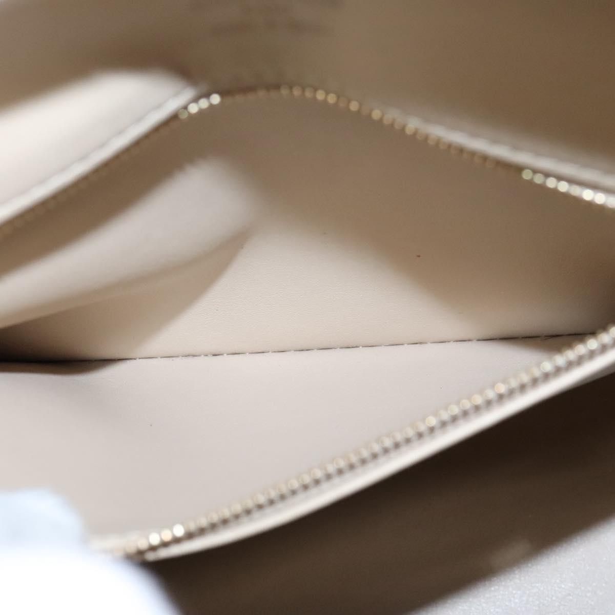 LOUIS VUITTON Monogram Vernis Houston Hand Bag Beige M91004 LV Auth BA1139