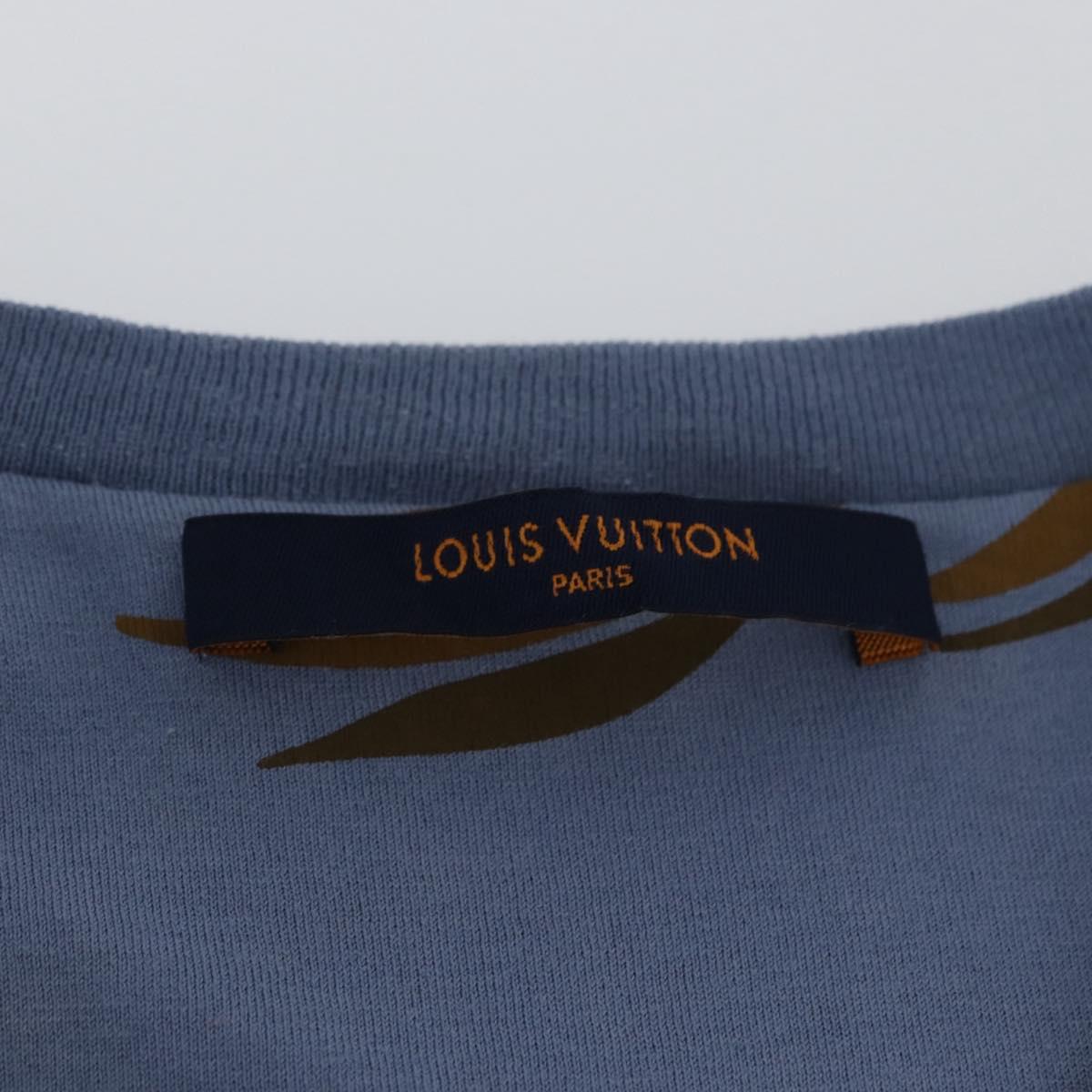LOUIS VUITTON T Shirt Shirt Cotton Navy LV Auth BA11391A