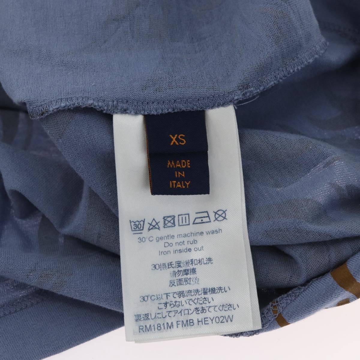 LOUIS VUITTON T Shirt Shirt Cotton Navy LV Auth BA11391A