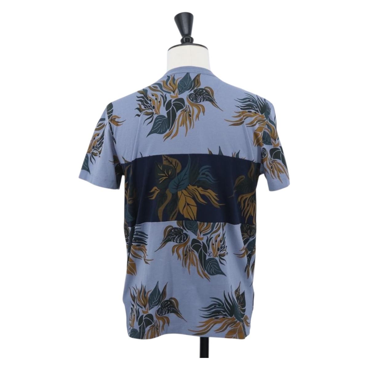 LOUIS VUITTON T Shirt Shirt Cotton Navy LV Auth BA11391A
