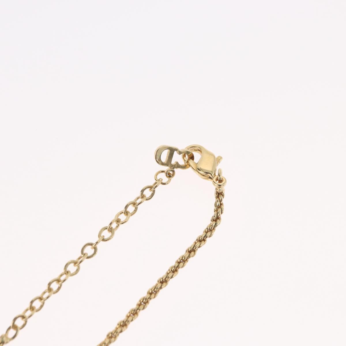 Christian Dior Necklace metal Gold Tone Auth BA11393