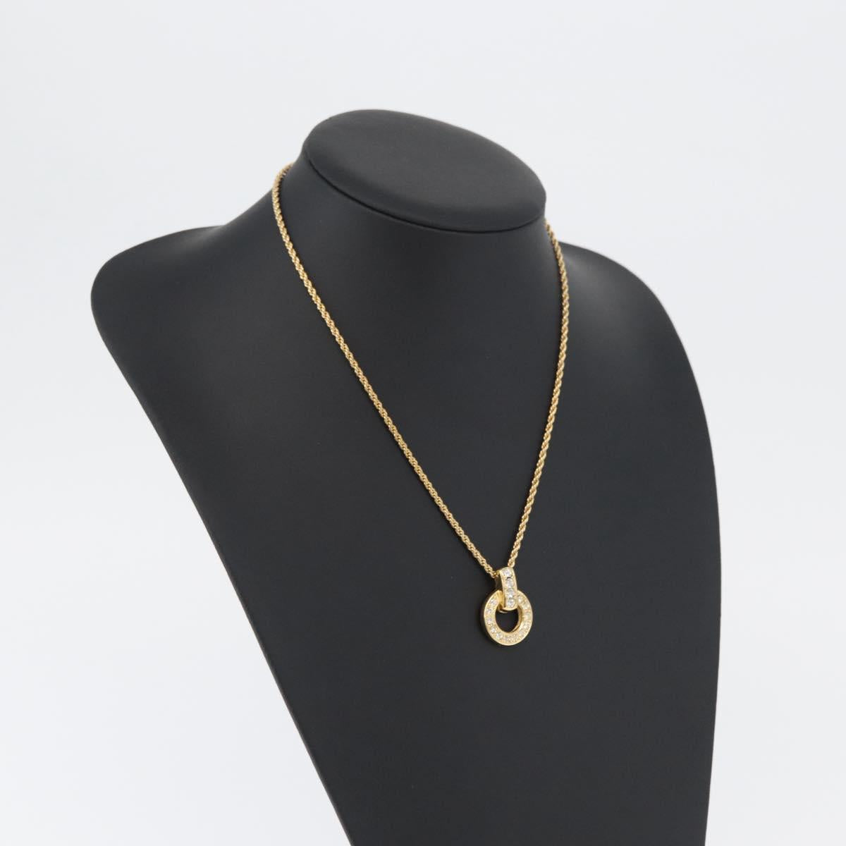 Christian Dior Necklace metal Gold Tone Auth BA11393