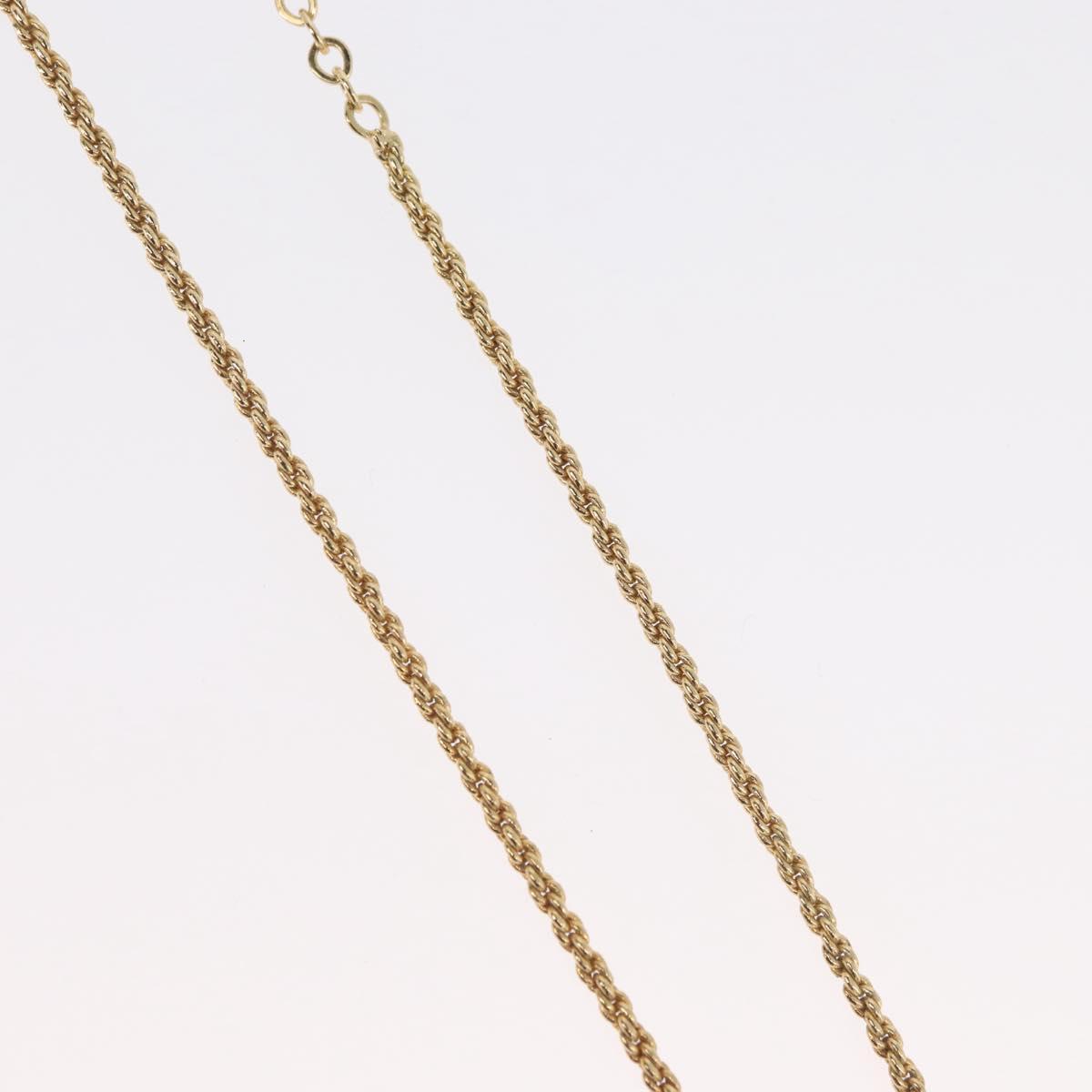 Christian Dior Necklace metal Gold Tone Auth BA11393