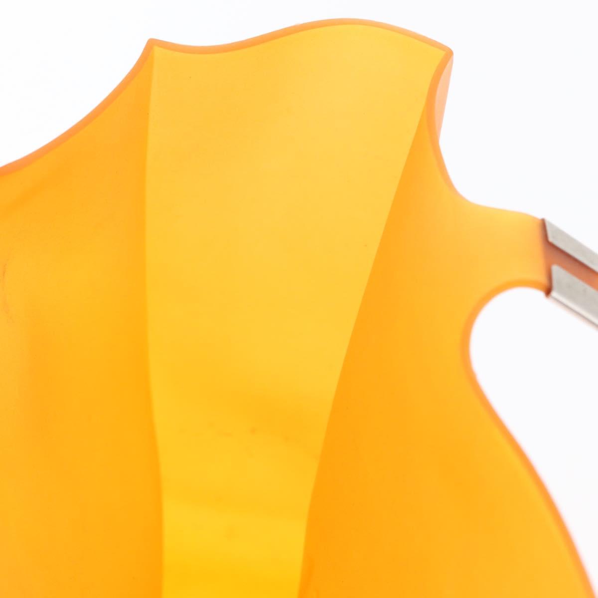 CHANEL Hand Bag rubber Orange CC Auth BA11394A