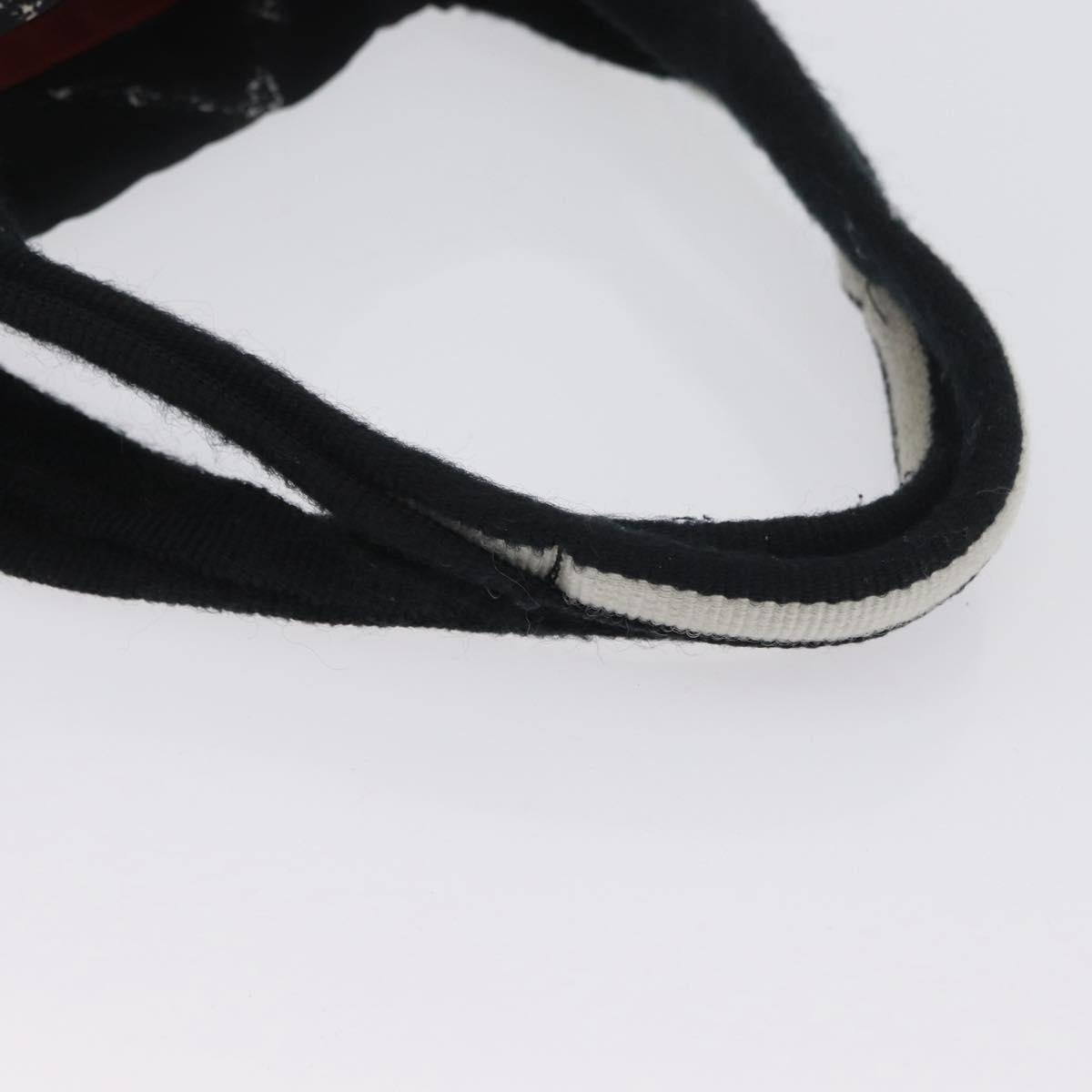 CHANEL New Travel Line Hand Bag Nylon Black Silver CC Auth BA11395