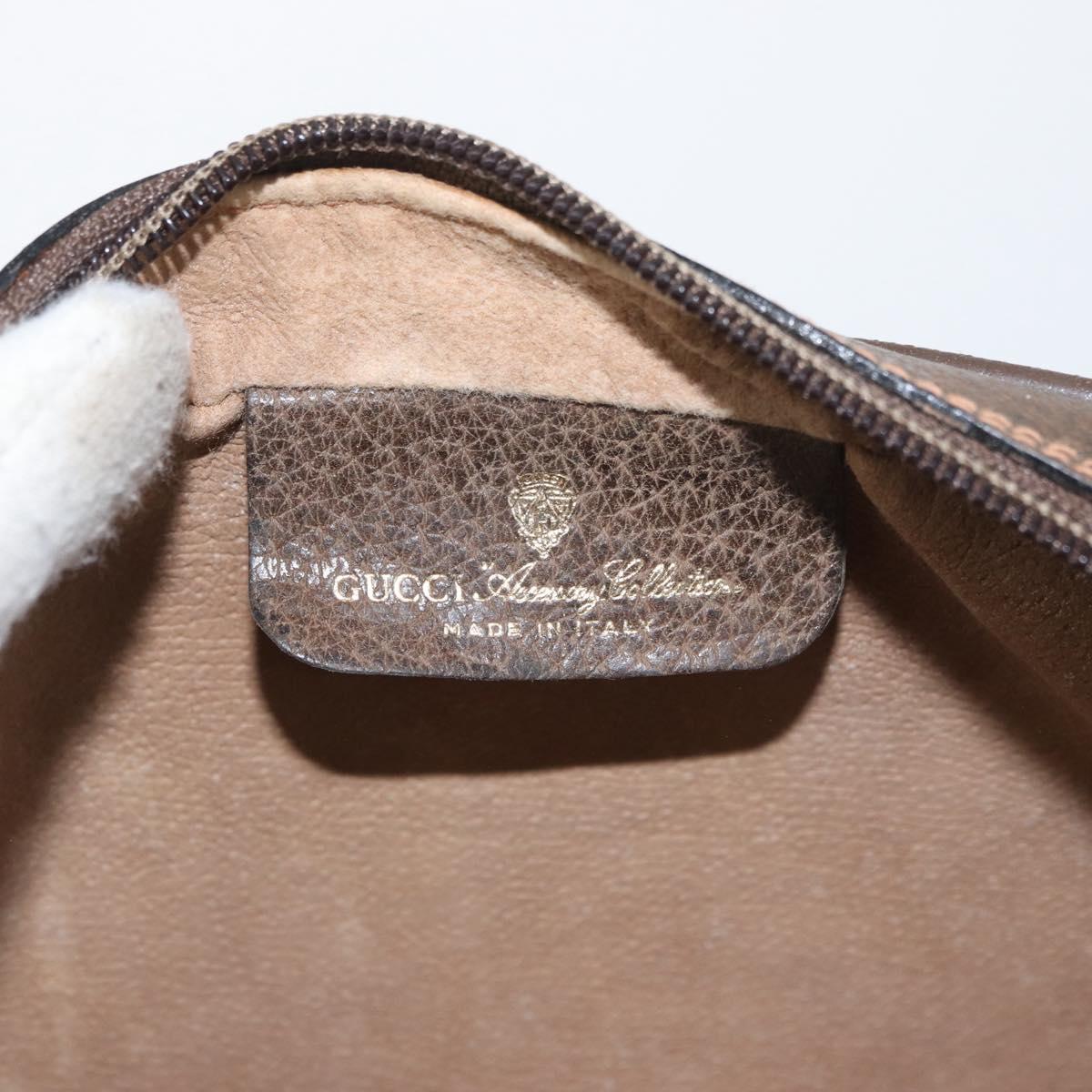 GUCCI GG Supreme Web Sherry Line Bag PVC Beige Gold 89 01 012 Auth BA11401