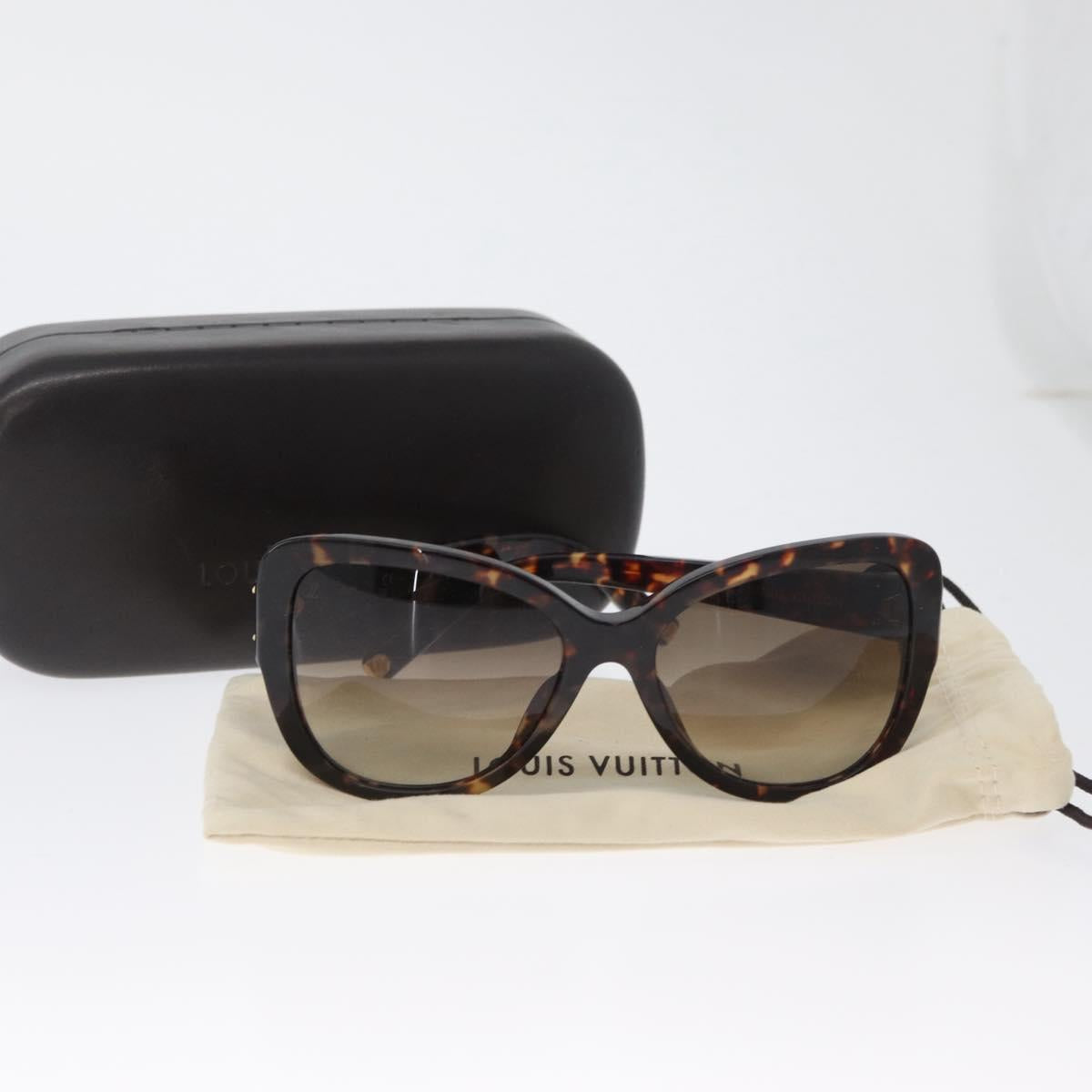 LOUIS VUITTON Sunglasses plastic Brown Z1597E LV Auth BA11404