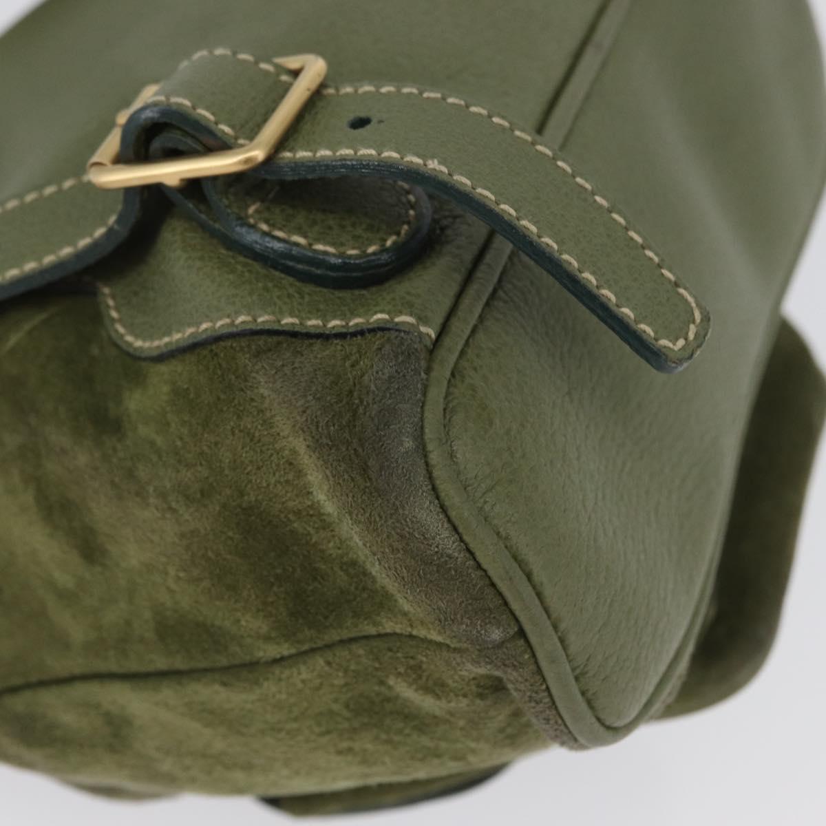 GUCCI Bamboo Backpack Leather Khaki Gold 003 1998 0030 Auth BA11408