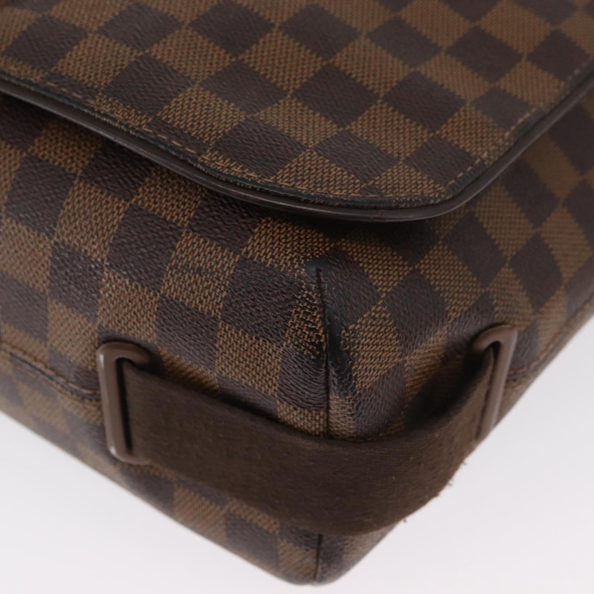 LOUIS VUITTON Damier Ebene Brooklyn MM Shoulder Bag N51211 LV Auth BA11409