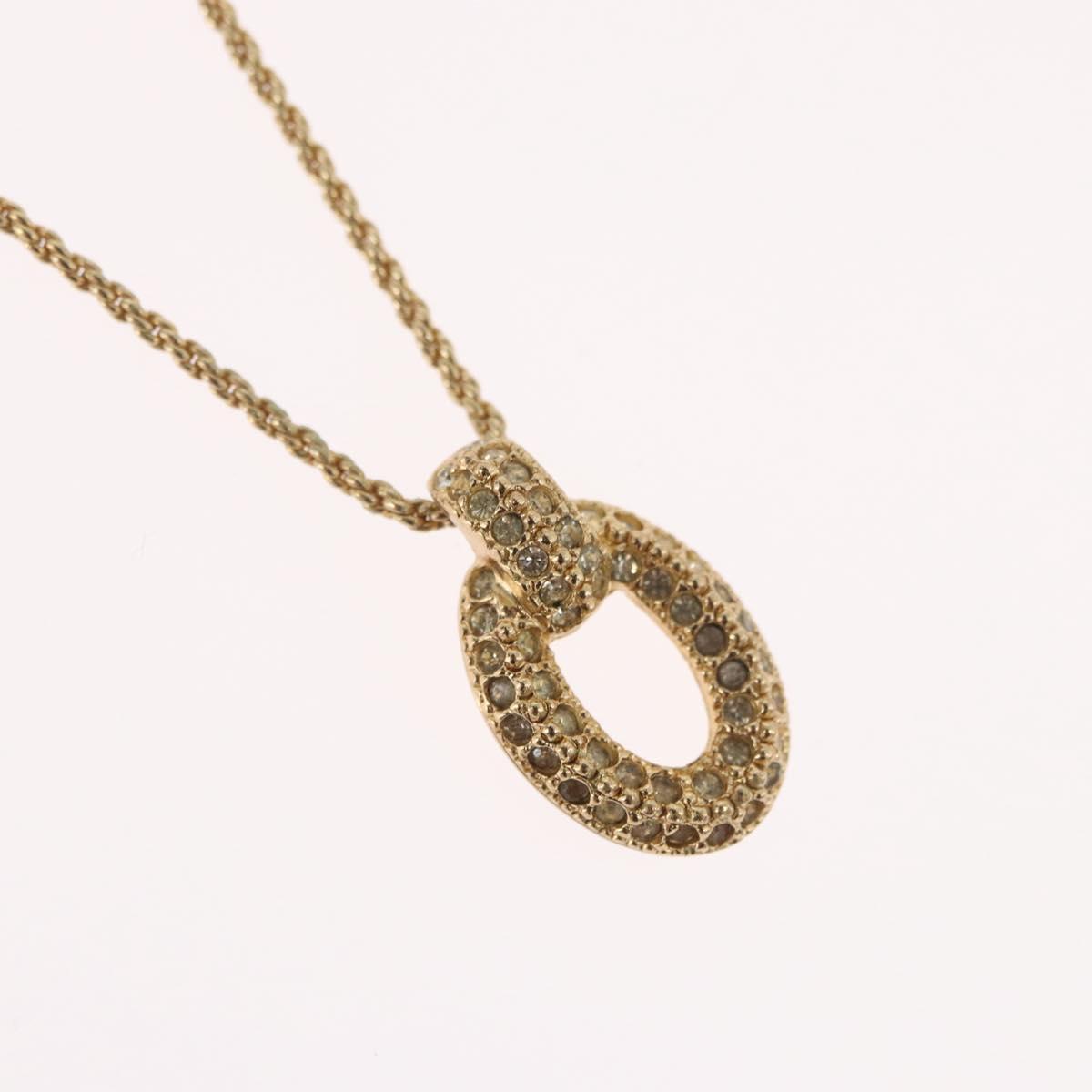 Christian Dior Necklace metal Gold Tone Auth BA11410