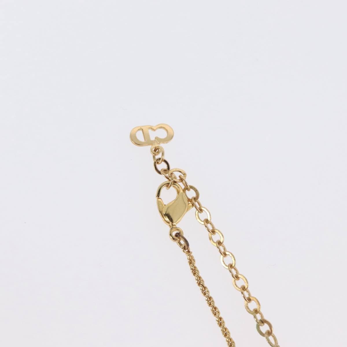 Christian Dior Necklace metal Gold Tone Auth BA11410