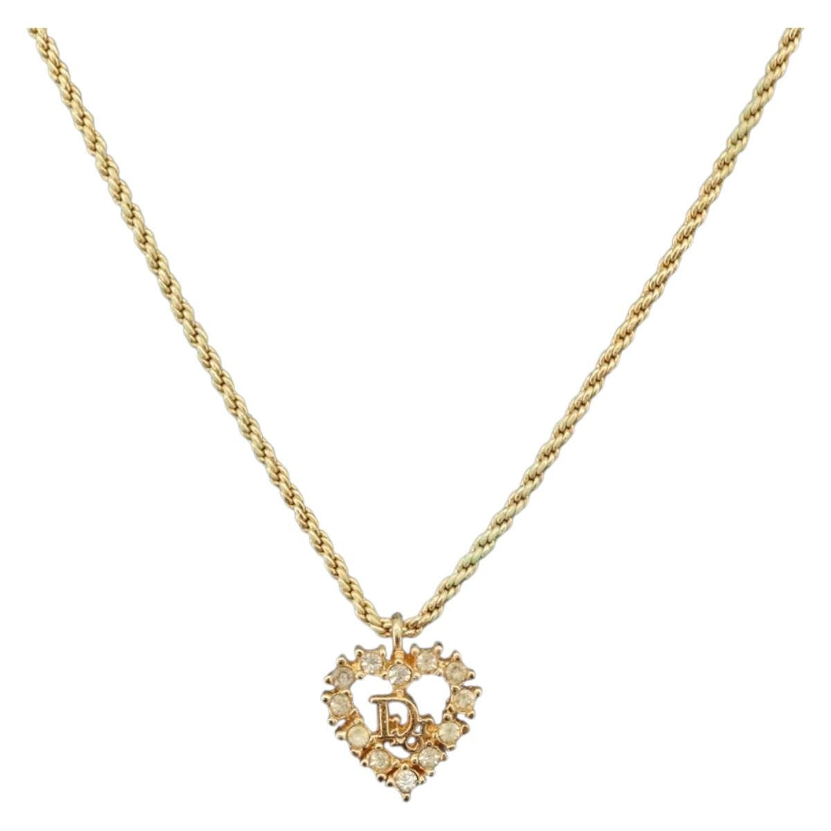 Christian Dior Necklace metal Gold Auth BA11411
