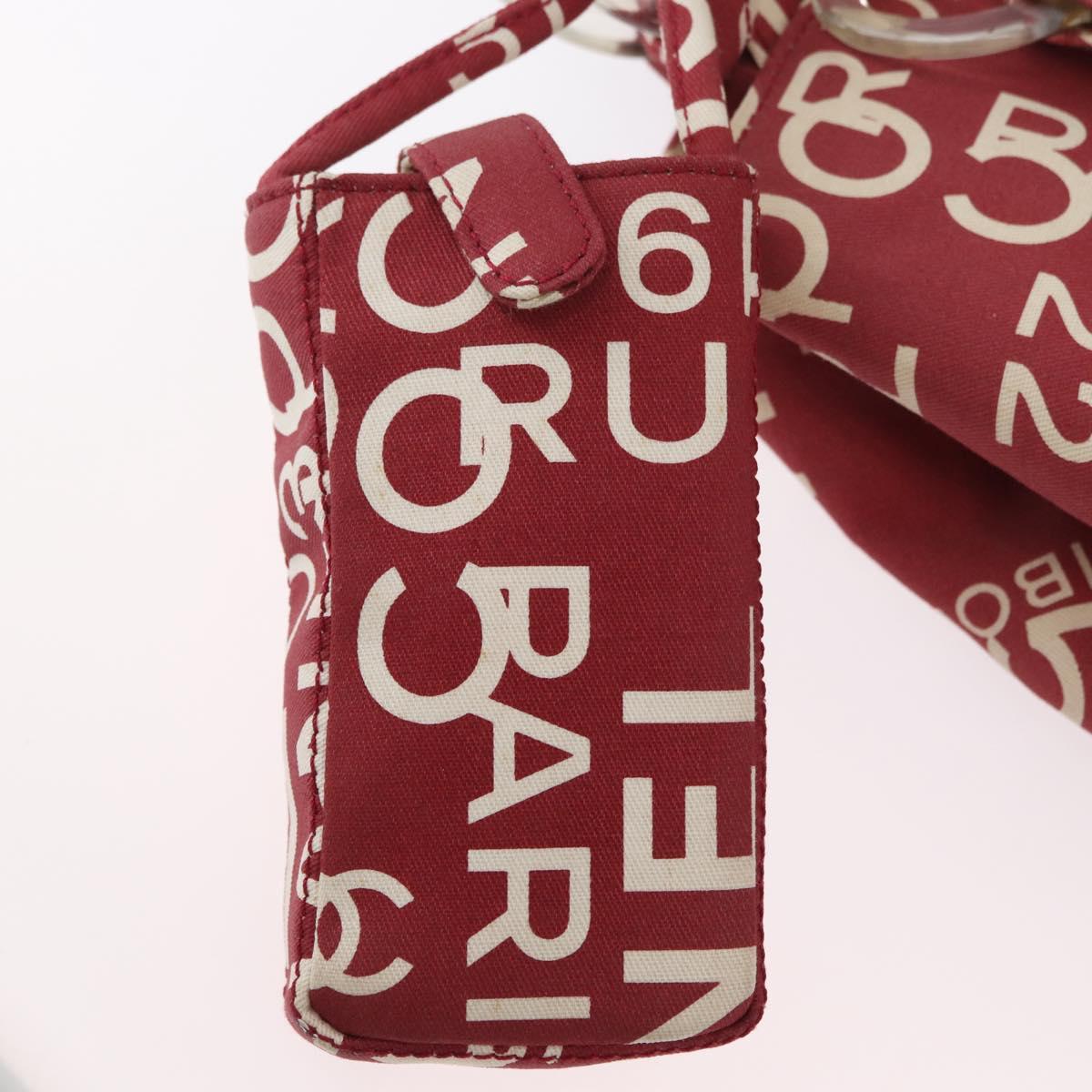 CHANEL By Sea Line Tote Bag Canvas Red CC Auth BA11415A