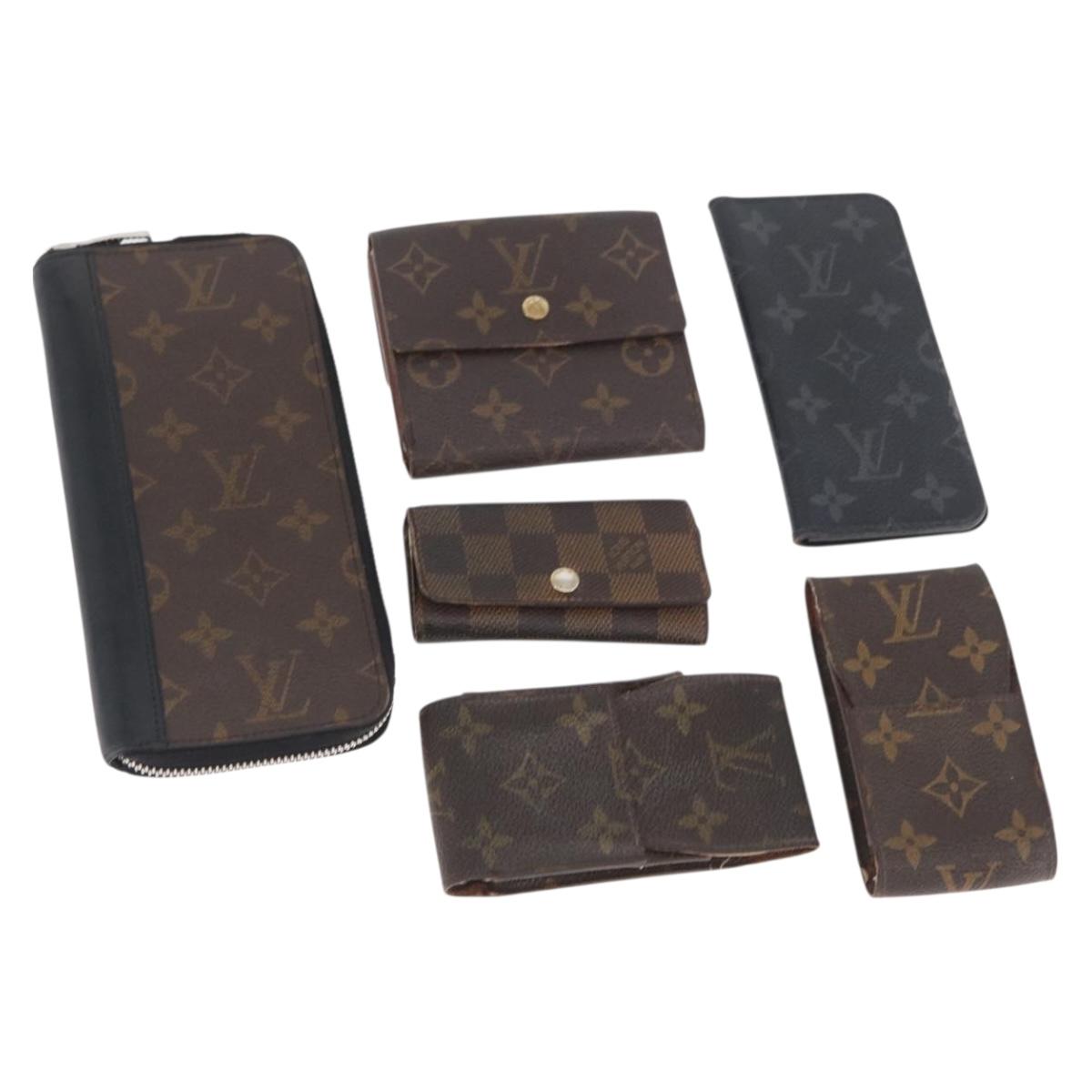 LOUIS VUITTON Monogram Wallet 6 Set LV Auth BA11417