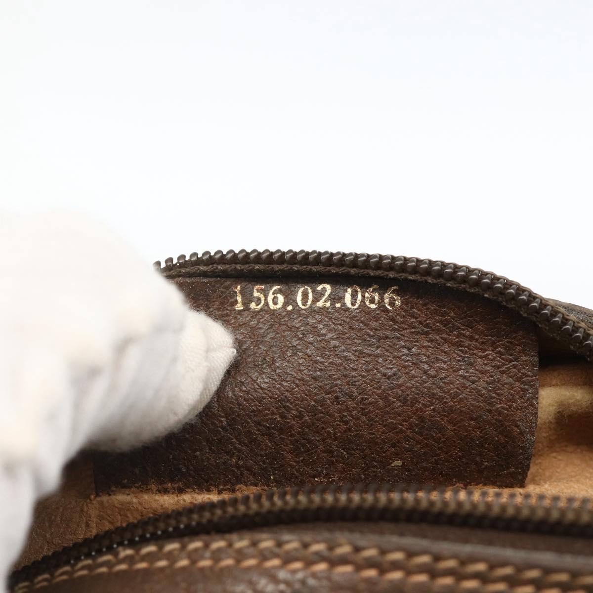 GUCCI GG Supreme Web Sherry Line Bag PVC Beige Gold 156 02 066 Auth BA11422