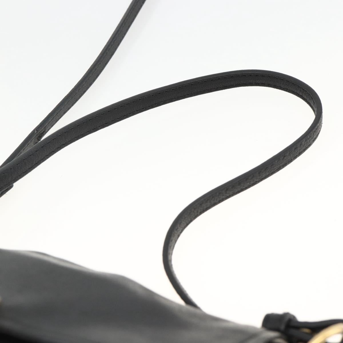 Chloe Hand Bag Leather 2way Black Gold Auth BA11424A