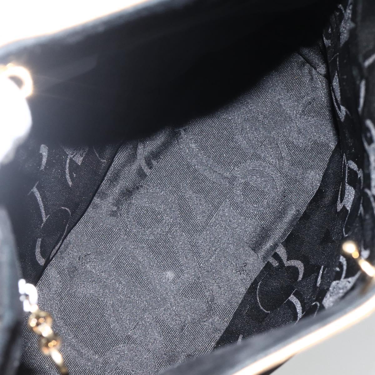Salvatore Ferragamo Shoulder Bag Suede Black gold Auth BA11435