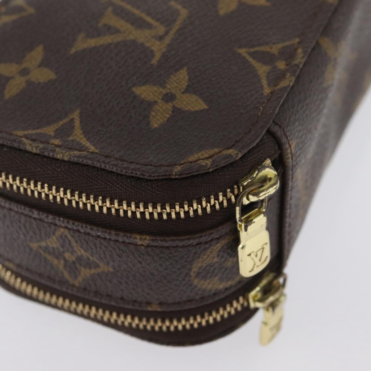 LOUIS VUITTON Monogram Trousse Brush PM Cosmetic Pouch M47510 LV Auth BA11439