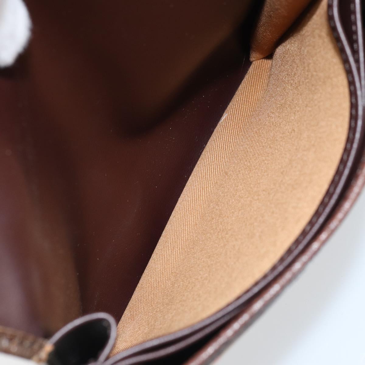 Burberrys Nova Check Pouch Canvas Beige Gold Auth BA11444