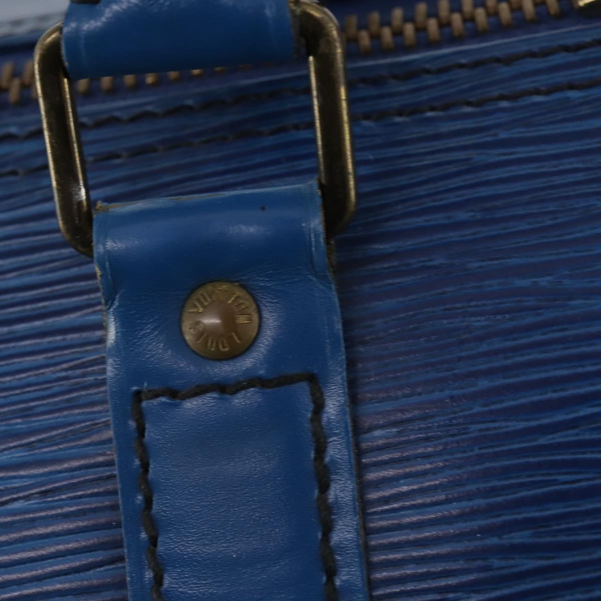 LOUIS VUITTON Epi Keepall 55 Boston Bag Toledo Blue M42955 LV Auth BA11448