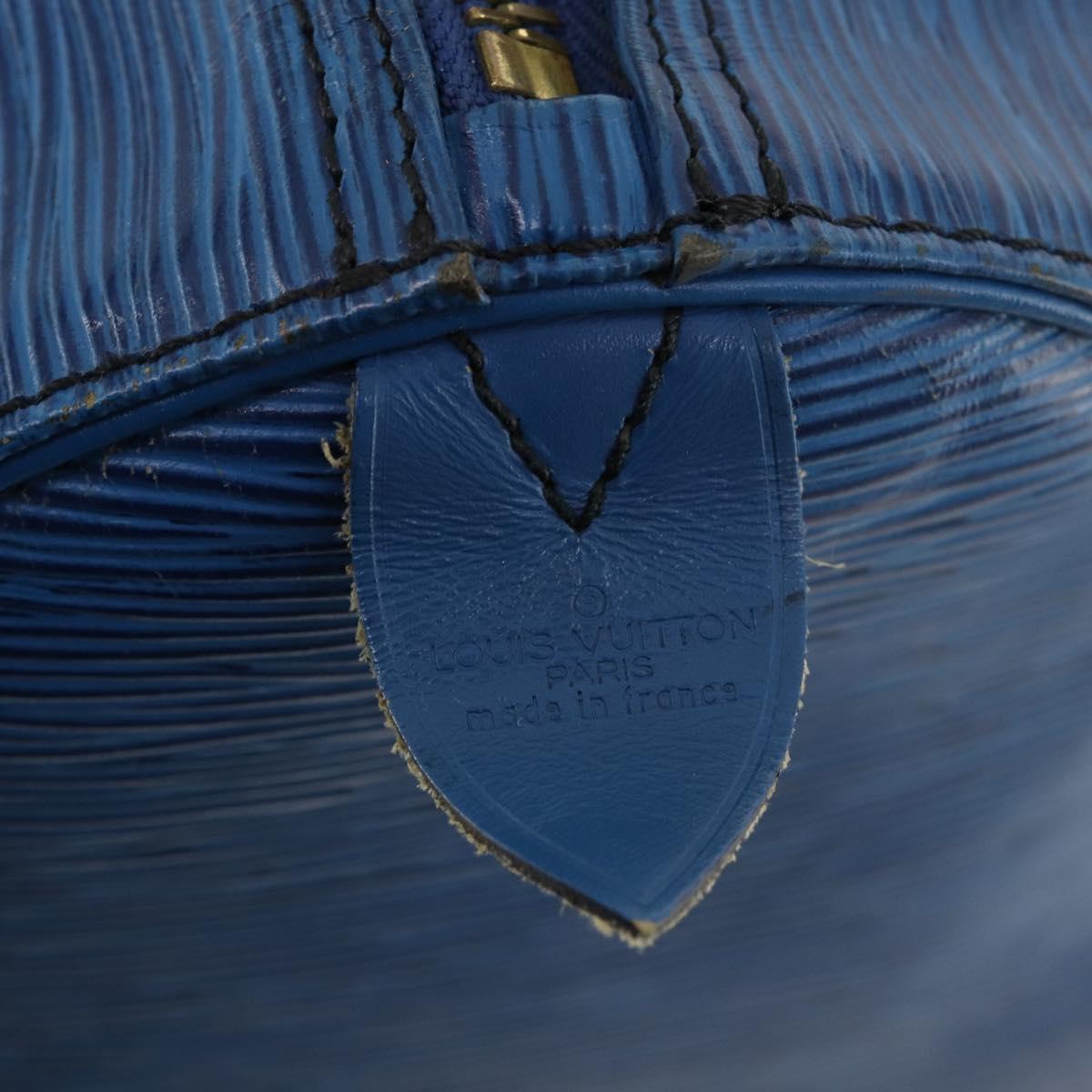 LOUIS VUITTON Epi Keepall 55 Boston Bag Toledo Blue M42955 LV Auth BA11448
